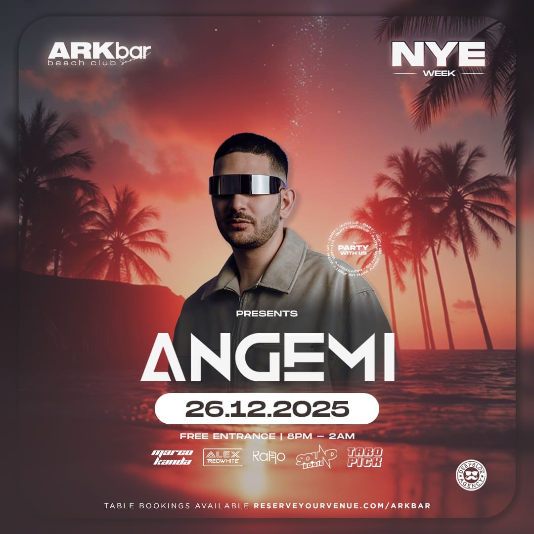 ANGEMI performing live at ARKbar Beach Club Koh Samui on 26 Dec 2025 during NYE Week