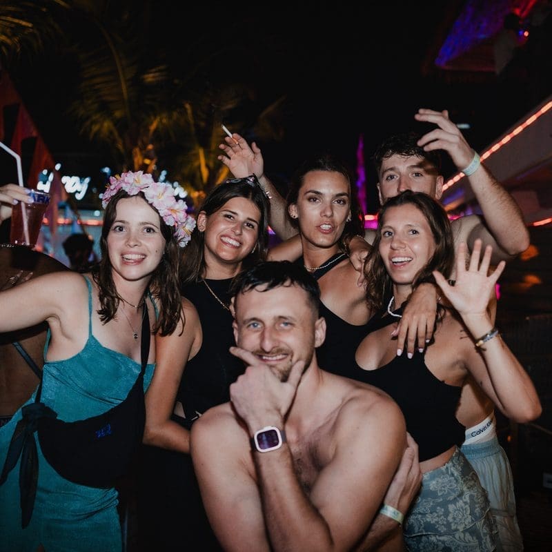 Guests celebrating after midnight at ARKbar Beach Club