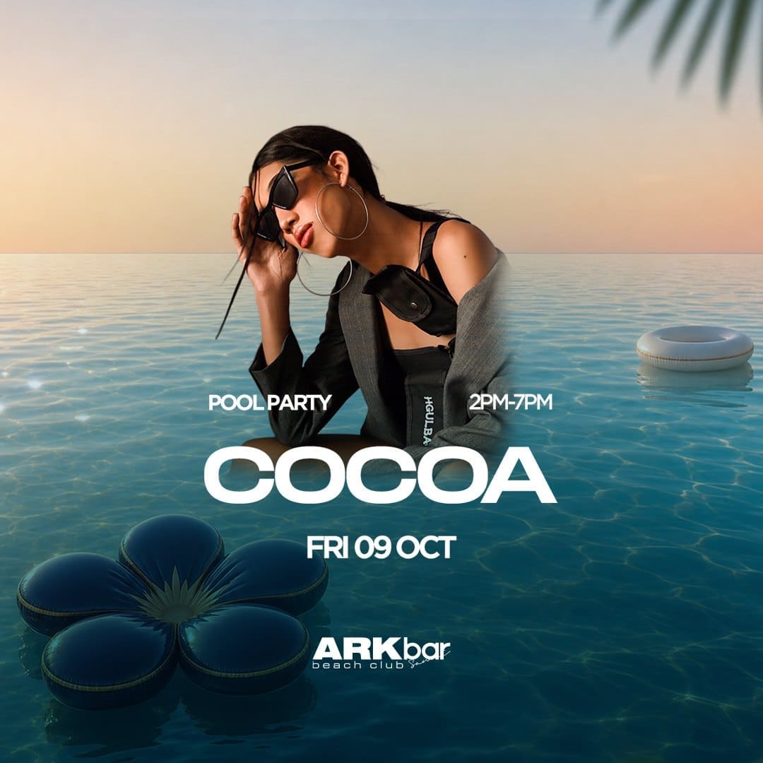 Friday 9 October, the weekend starts in the water at ARKbar Beach Club, Chaweng Beach, Koh Samui. Both beachfront pools,